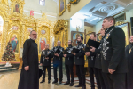 Епископ Софроний и благочинные епархии молились за Рождественским молебном в городе Белгороде