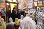 В субботу по Рождестве Христовом епископ Софроний совершил Божественную литургию в городе Строитель