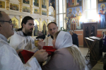 В субботу по Рождестве Христовом епископ Софроний совершил Божественную литургию в городе Строитель