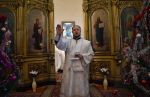 В день отдания праздника Рождества Христова епископ Софроний совершил Божественную литургию с духовенством приграничья