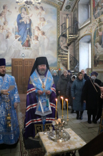 Епископ Софроний совершил всенощное бдение в канун праздника Сретения Господня