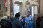 Епископ Софроний совершил всенощное бдение в канун праздника Сретения Господня
