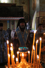 В канун праздника Благовещения Пресвятой Богородицы епископ Софроний совершил всенощное бдение