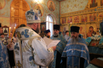 В канун праздника Благовещения Пресвятой Богородицы епископ Софроний совершил всенощное бдение