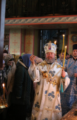 В канун праздника Благовещения Пресвятой Богородицы епископ Софроний совершил всенощное бдение