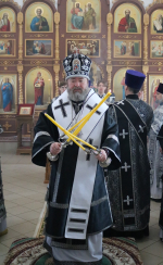 Епископ Софроний совершил Литургию Преждеосвященных Даров в Великий Понедельник